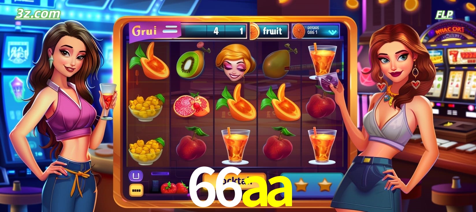 66aa cassino online com caça-níqueis de frutas e coquetéis coloridos